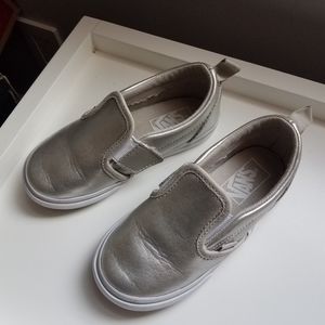 Girls Metallic Slip-On Vans